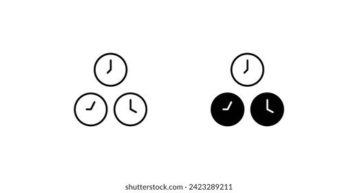 clock icon vector stock illustration 