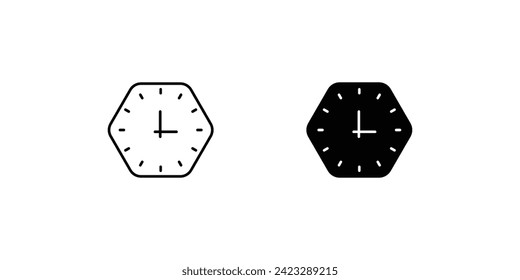 ilustración de vector de icono de reloj 