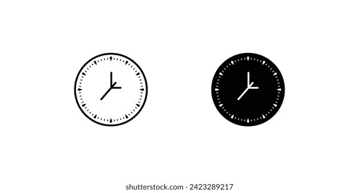clock icon vector stock illustration 
