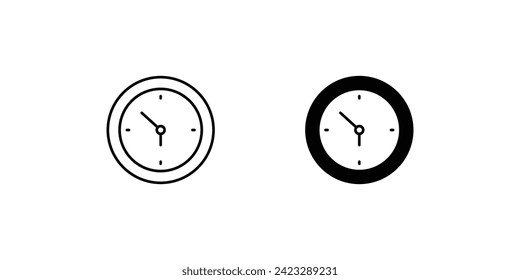 ilustración de vector de icono de reloj 