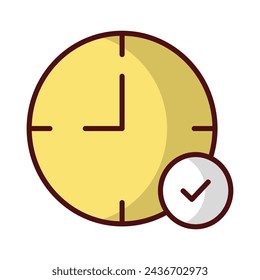 Clock icon vector, stock illustration