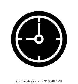 Clock Icon Vector Symbol Design Illustration