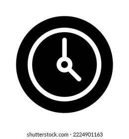 Clock Icon Vector Symbol Design Illustration