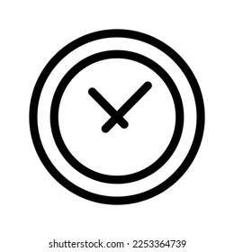 Clock Icon Vector Symbol Design Illustration
