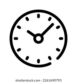 Clock Icon Vector Symbol Design Illustration