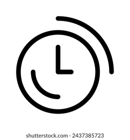 Clock Icon Vector Symbol Design Illustration