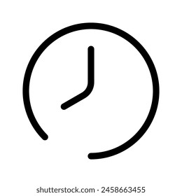 Clock Icon Vector Symbol Design Illustration