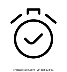 Clock Icon Vector Symbol Design Illustration