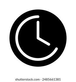 Clock Icon Vector Symbol Design Illustration