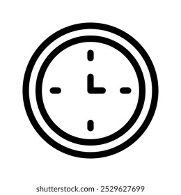 Clock Icon Vector Symbol Design Illustration