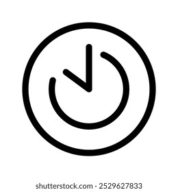 Clock Icon Vector Symbol Design Illustration