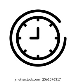 Clock Icon Vector Symbol Design Illustration