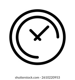 Clock Icon Vector Symbol Design Illustration