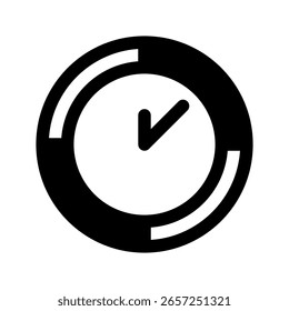 Clock Icon Vector Symbol Design Illustration