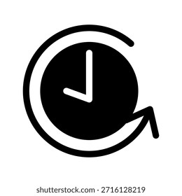 Ilustración de diseño de símbolo de Vector de icono de reloj