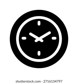 Clock Icon Vector Symbol Design Illustration