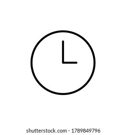 Clock icon vector. Clock symbol illustration on white background. editable