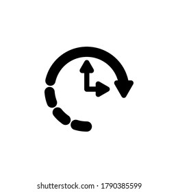 Clock icon vector. Clock symbol illustration on white background