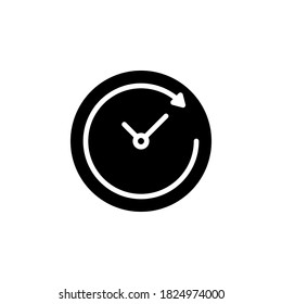 Clock icon vector. symbol isolated on white background