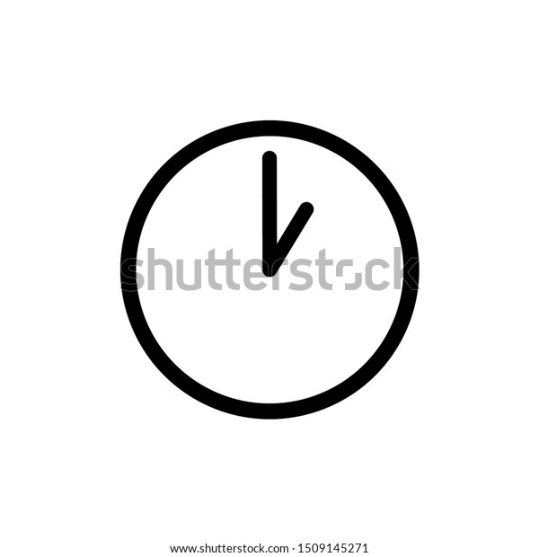 Clock Icon Vector Symbol Isolated Timekeeping Stock Vector Royalty Free