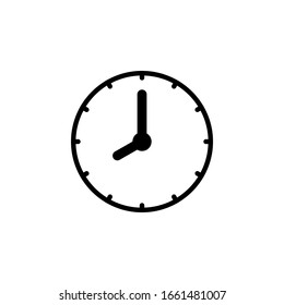 Clock icon vector. symbol of time and schedule.