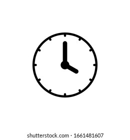 Clock icon vector. symbol of time and schedule.