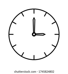 Clock icon vector. symbol of time and schedule.