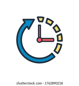 clock icon vector template design