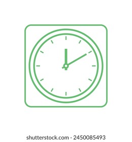 Clock Icon Vector Template Flat Design Illustration Design