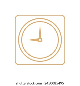 Clock Icon Vector Template Flat Design Illustration Design