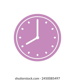 Clock Icon Vector Template Flat Design Illustration Design