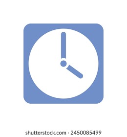 Clock Icon Vector Template Flat Design Illustration Design