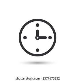 Clock icon vector. Time icon. Vector illustration, eps10.