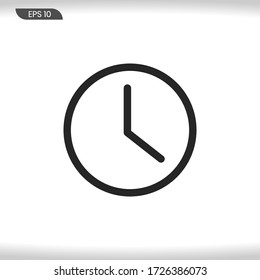 Vector de icono de reloj. Signo de hora