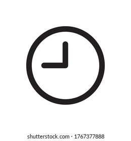 Vector de icono de reloj. Signo de hora