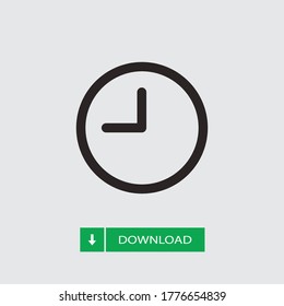 Clock icon vector. Time sign