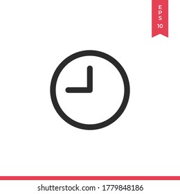 Clock icon vector. Time sign