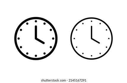 Clock icon vector. Time sign and symbol. watch icon