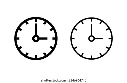 Clock icon vector. Time sign and symbol. watch icon