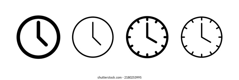 Clock icon vector. Time sign and symbol. watch icon