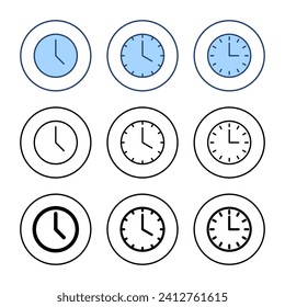 Clock icon vector. Time sign and symbol. watch icon