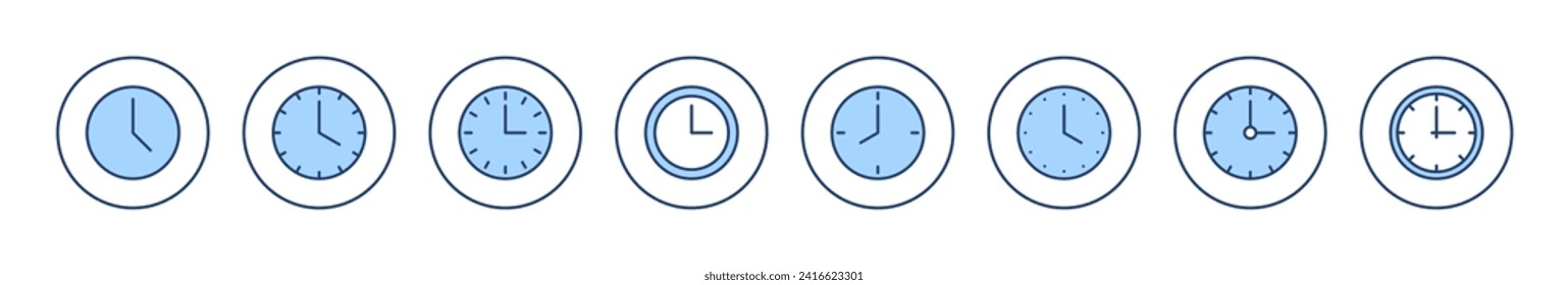 Clock icon vector. Time sign and symbol. watch icon