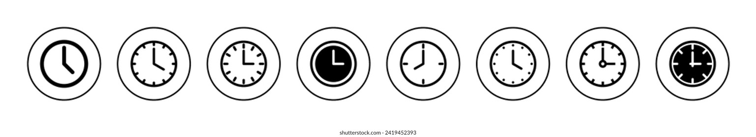 Clock icon vector. Time sign and symbol. watch icon