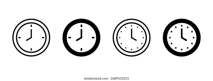 Clock icon vector. Time sign and symbol. watch icon