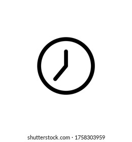 Clock icon vector. Time icon symbol illustration