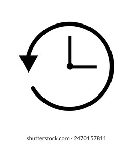 Clock icon vector. Time icon symbol illustration, watch time zone clock vector