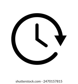 Clock icon vector. Time icon symbol illustration, watch time zone clock vector