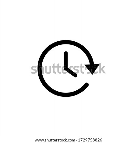 Clock icon vector. Time icon symbol illustration 