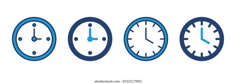 Clock icon vector. Time icon vector. watch icon symbol