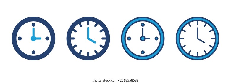 Clock icon vector. Time icon vector. watch icon symbol